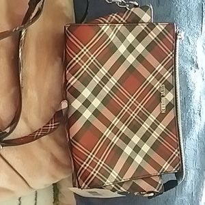 Black and red check Steve Madden purse